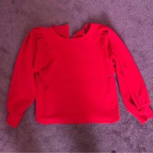 Red long sleeve Ann Taylor Blouse